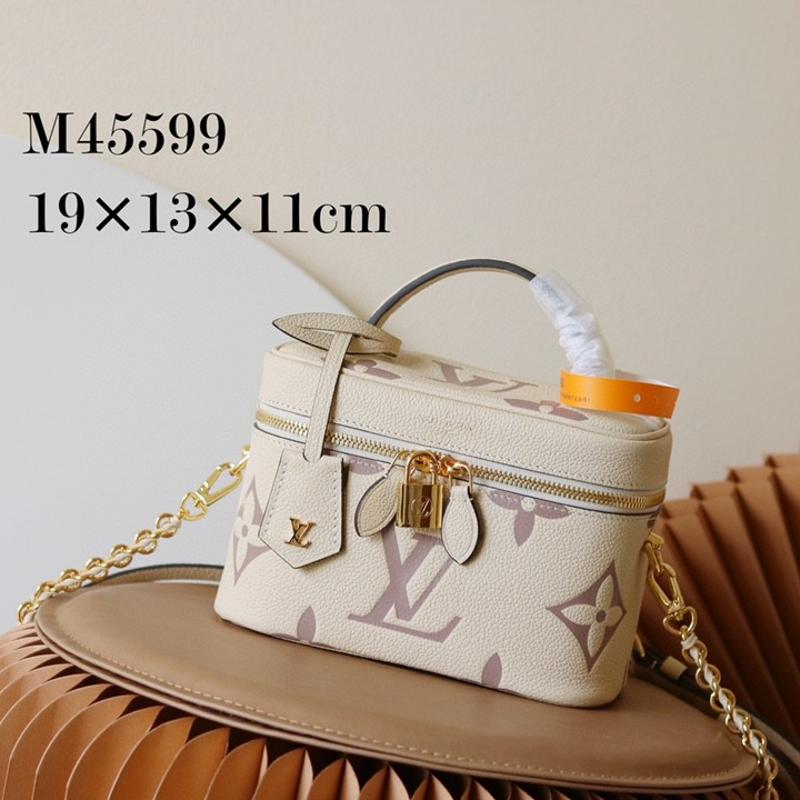LV Handbags Clutches M45599 Milk White Light Powder